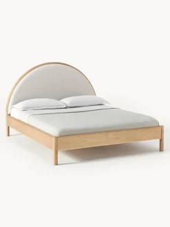 Letto In Legno Con Testiera Imbottita Sean