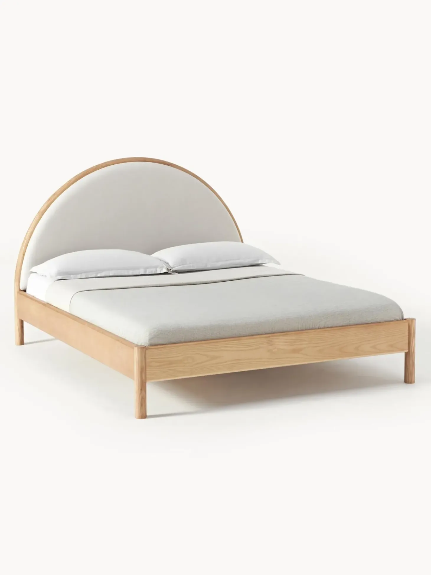 Letto In Legno Con Testiera Imbottita Sean