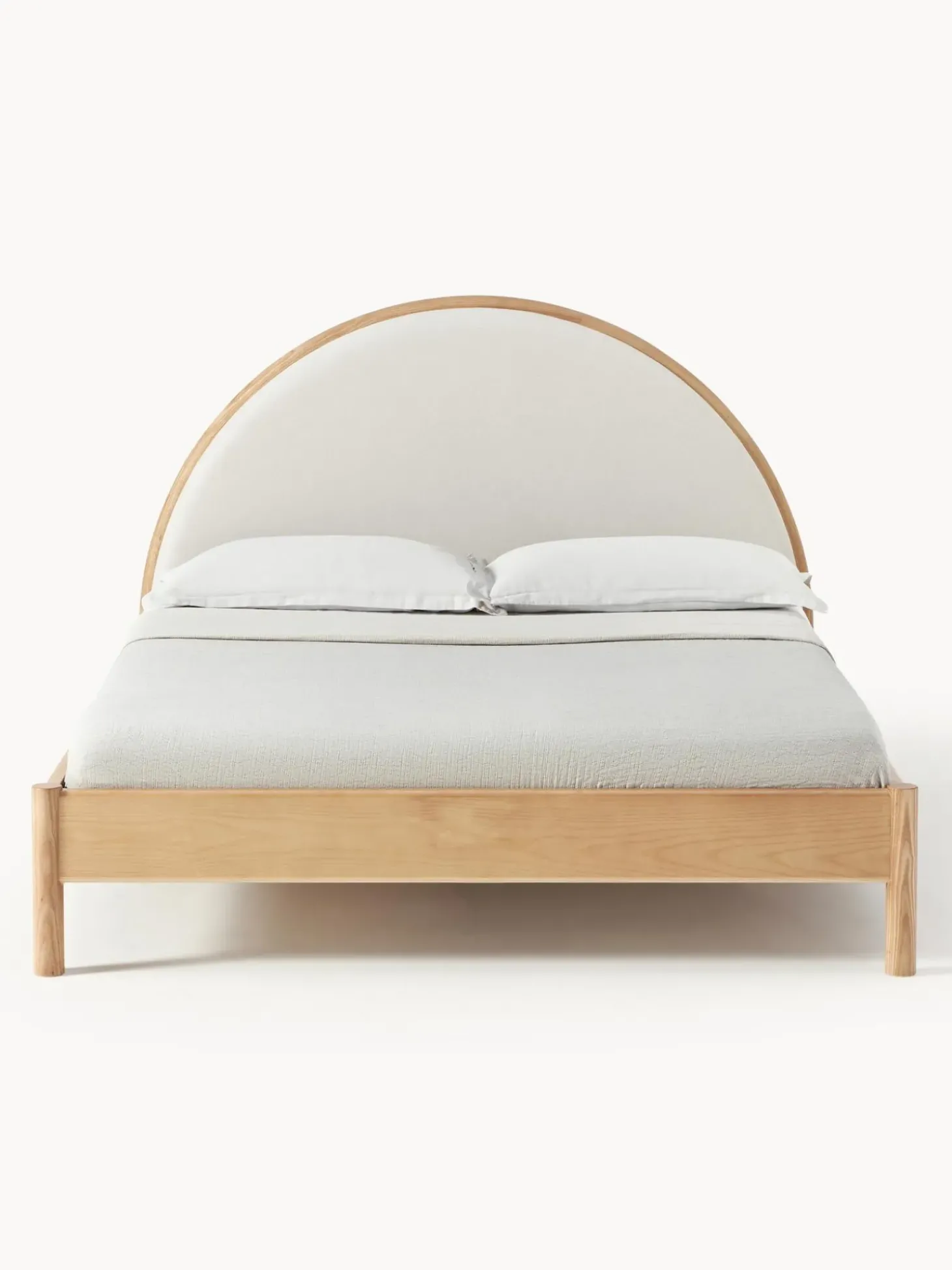 Letto In Legno Con Testiera Imbottita Sean