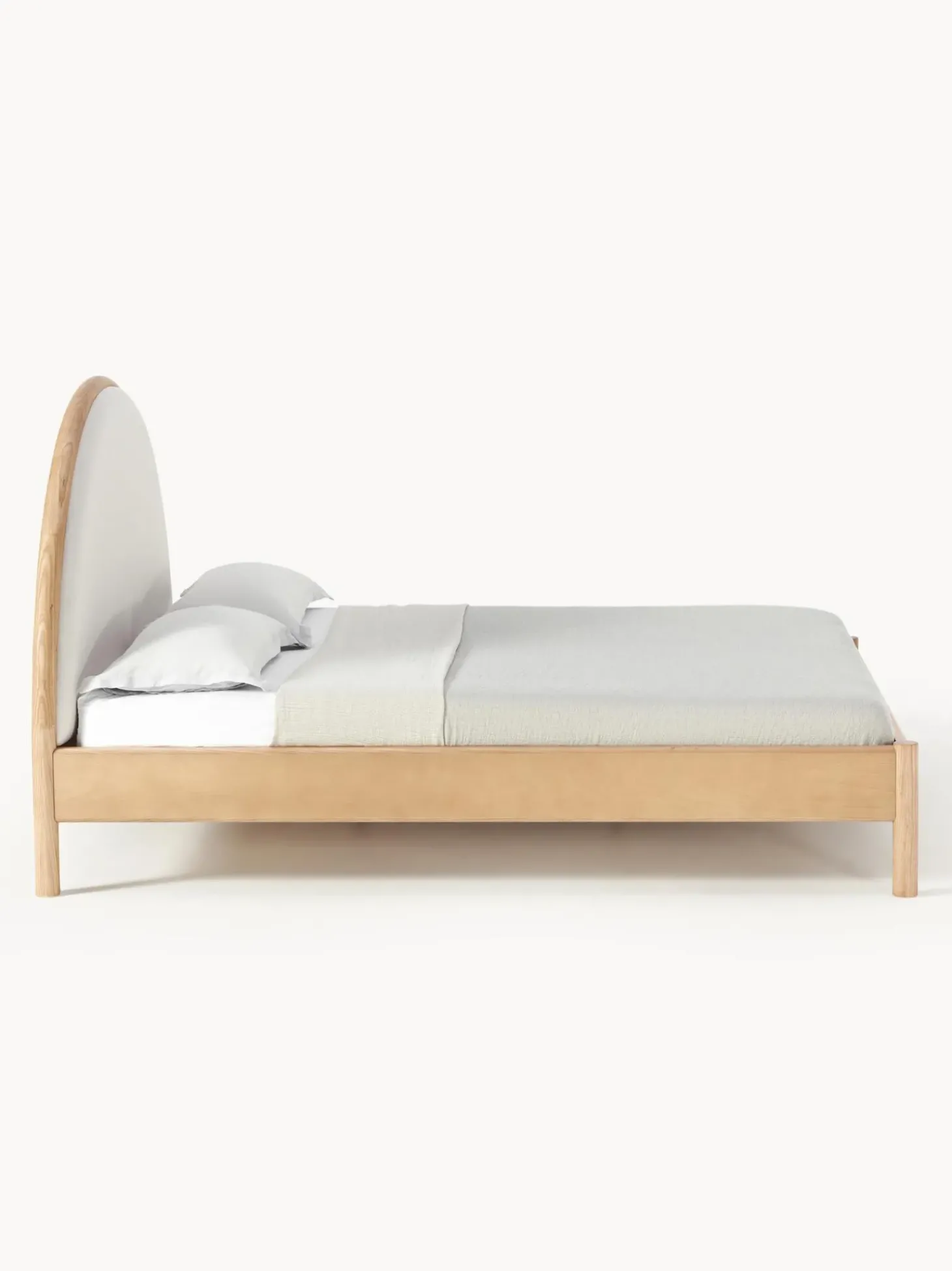Letto In Legno Con Testiera Imbottita Sean