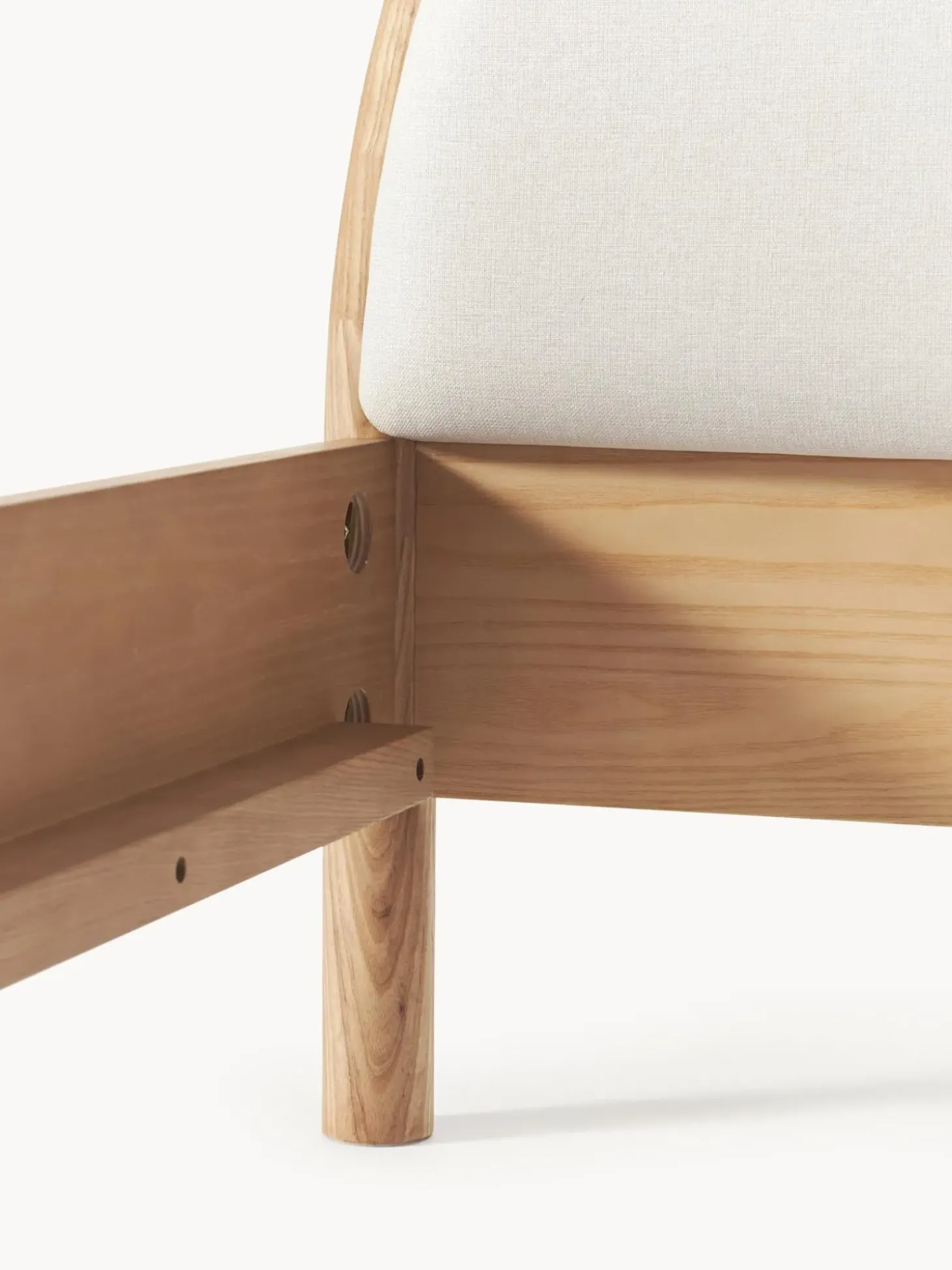 Letto In Legno Con Testiera Imbottita Sean