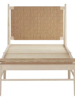 Letto In Legno Con Testiera In Juta Kopenhamn