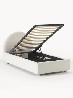 Letto Singolo In Boucle Con Contenitore Ebba