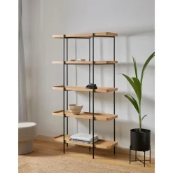 Libreria Grande In Legno Con Struttura In Metallo Renee