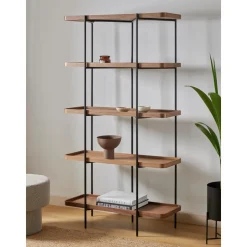 Libreria Grande In Legno Con Struttura In Metallo Renee