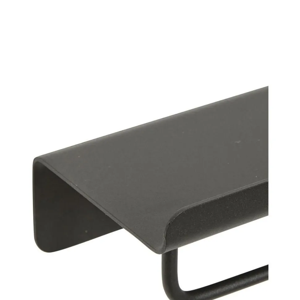 Mensola Con Bastone Appendiabiti In Metallo Bow