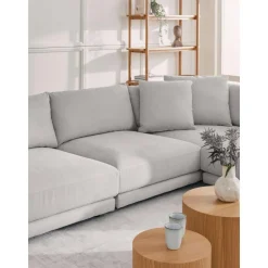 Modulo Centrale In Tessuto Grigio Chiaro Jasmin