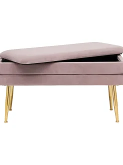 Panca Contenitore Imbottita In Velluto Pavlina