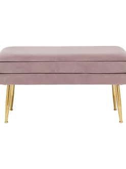 Panca Contenitore Imbottita In Velluto Pavlina