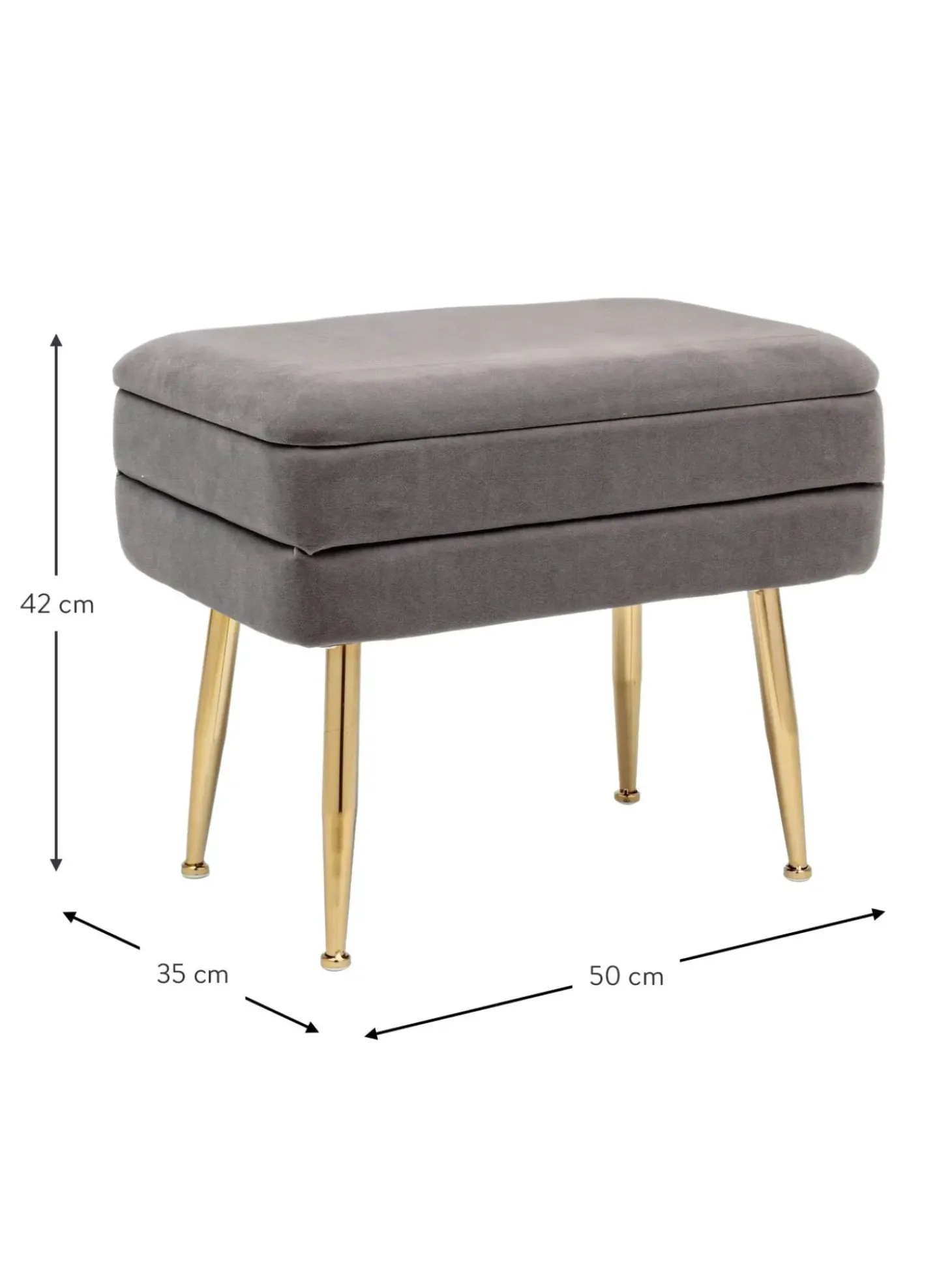 Panca Contenitore Imbottita In Velluto Pavlina