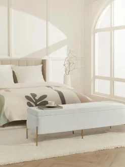 Panca Contenitore Imbottita In Velluto Harper