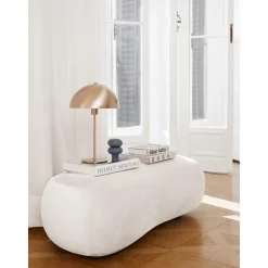 Panca Curva In Tessuto Alba