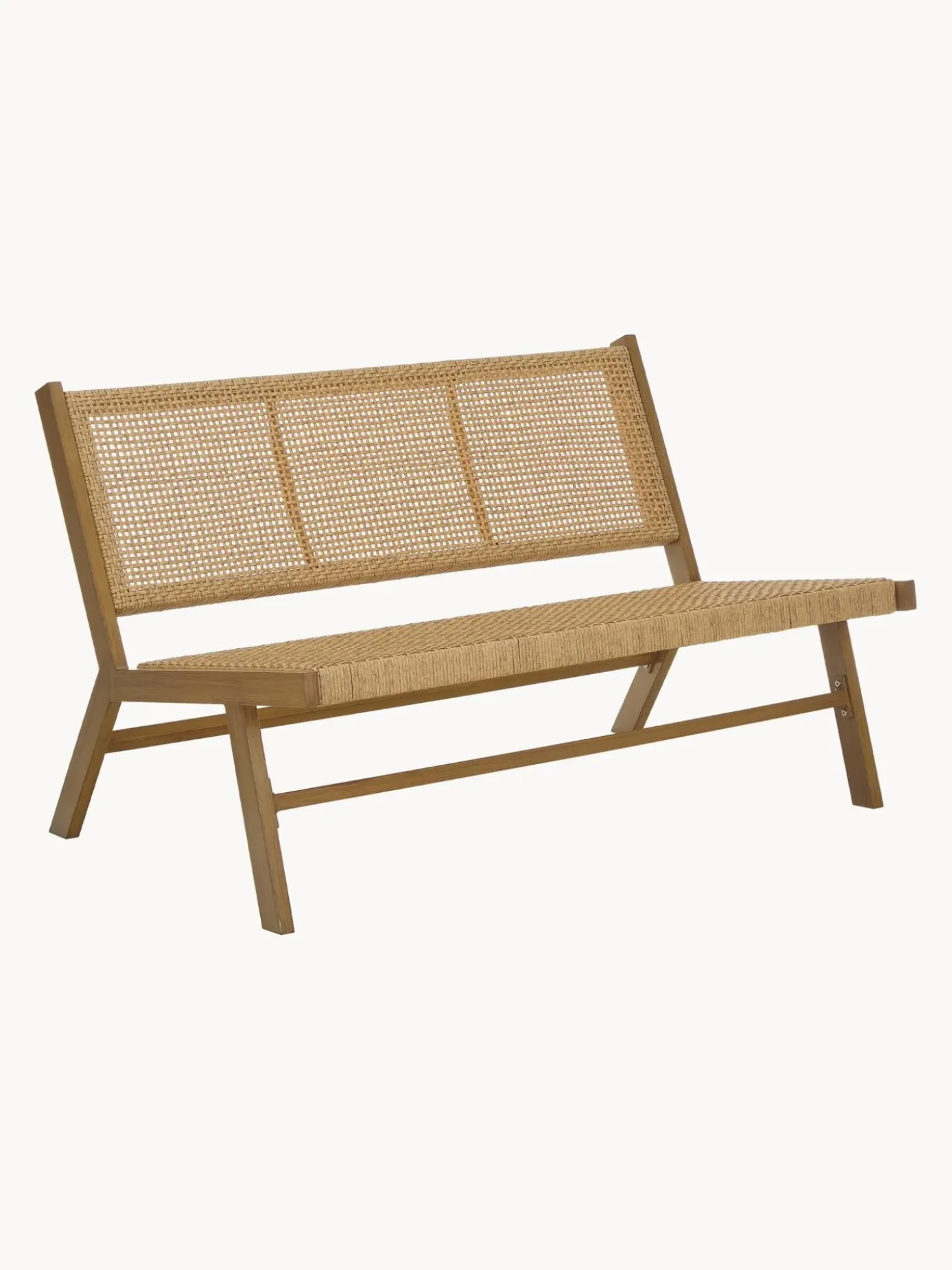 Panca Da Giardino Intrecciata Effetto Legno Palina