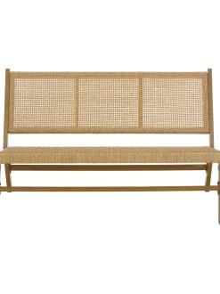 Panca Da Giardino Intrecciata Effetto Legno Palina