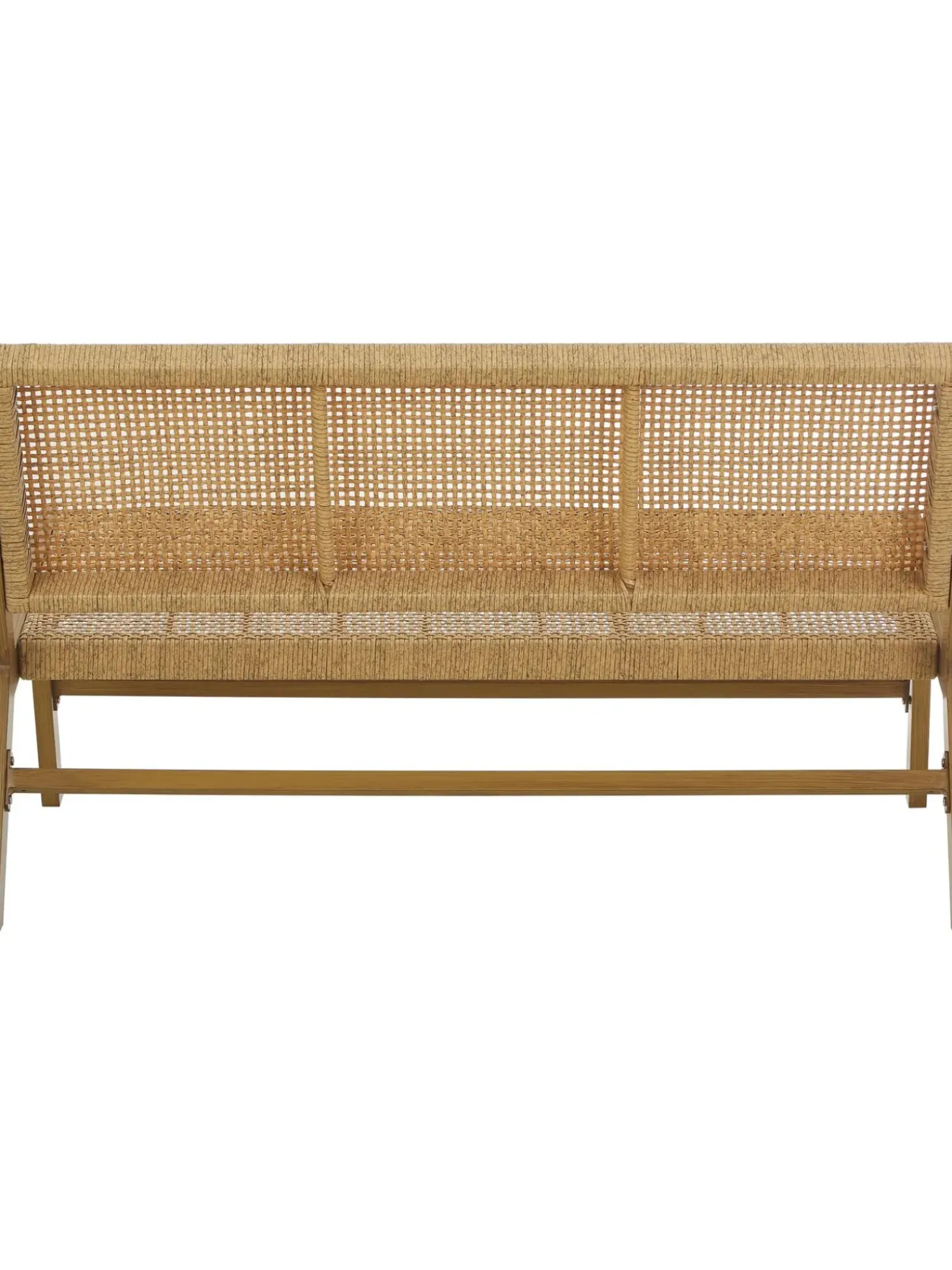 Panca Da Giardino Intrecciata Effetto Legno Palina