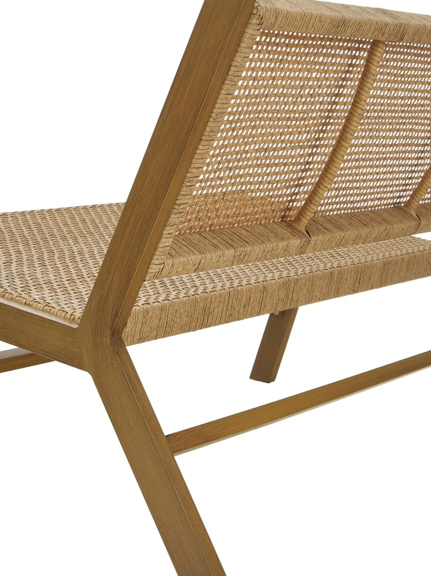 Panca Da Giardino Intrecciata Effetto Legno Palina