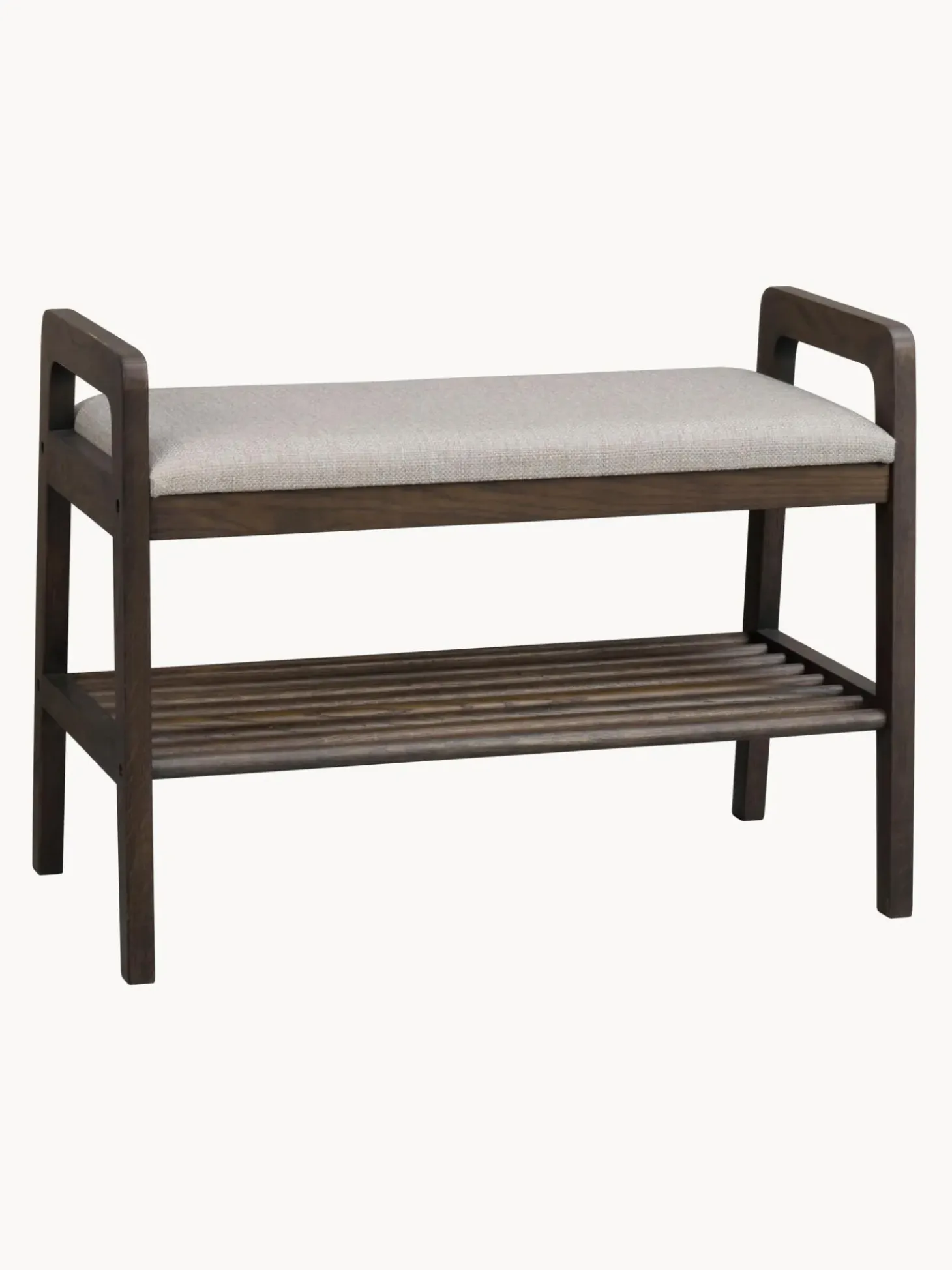 Panca Imbottita Con Ripiano In Legno Di Quercia Inverness