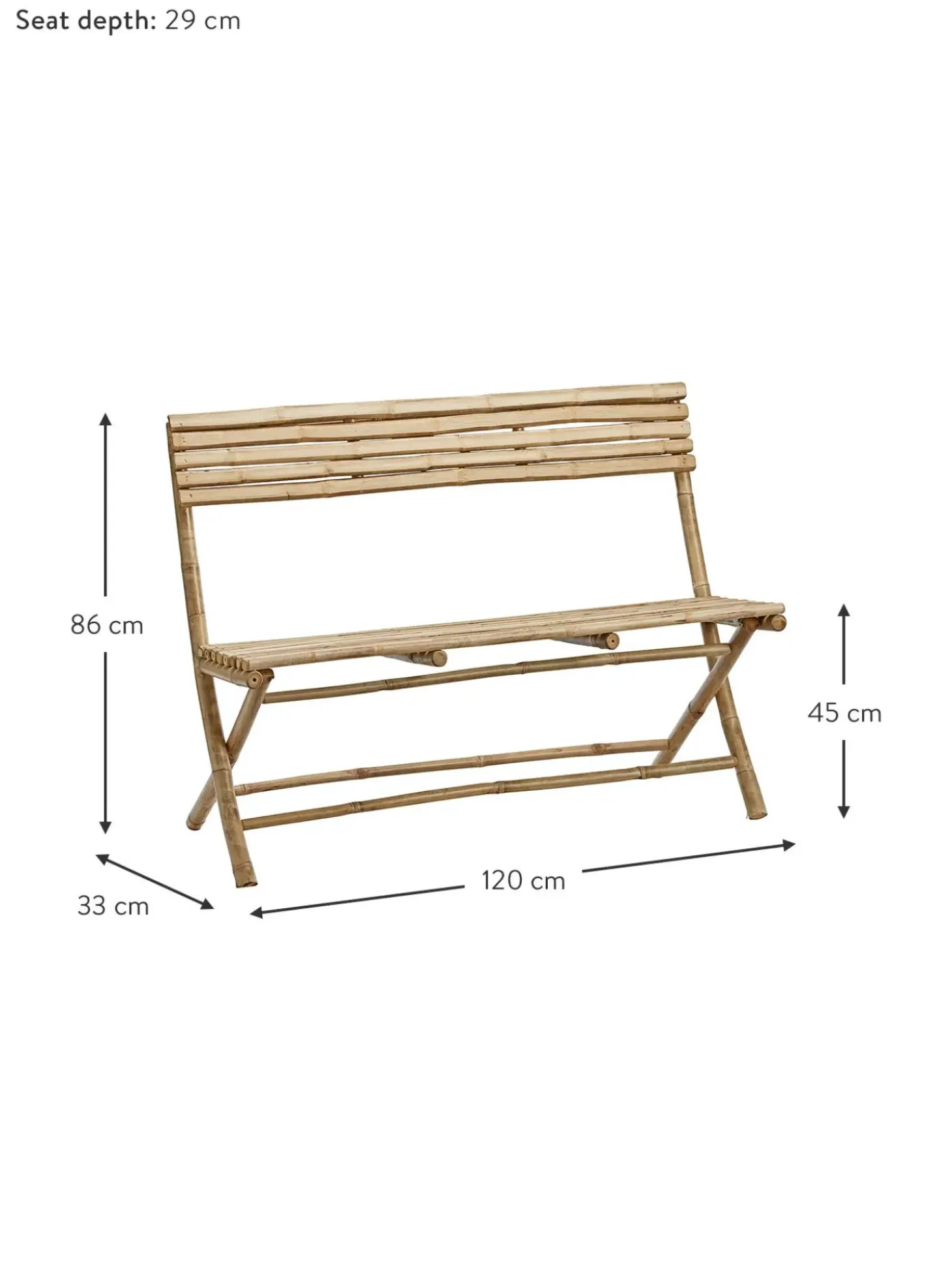 Panchina Da Giardino In Bambu Mandisa