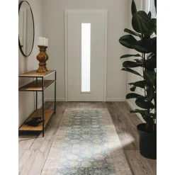 Passatoia A Pelo Cortocon Motivo Ornamentale Mara