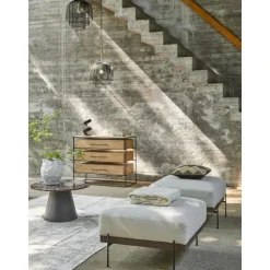 Poggiapiedi Da Divano Con Piedini In Metallo Brooks