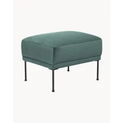 Poggiapiedi Da Divano In Velluto Con Piedini In Metallo Fluente