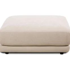 Poggiapiedi Da Divano In Tessuto Beige Jasmin