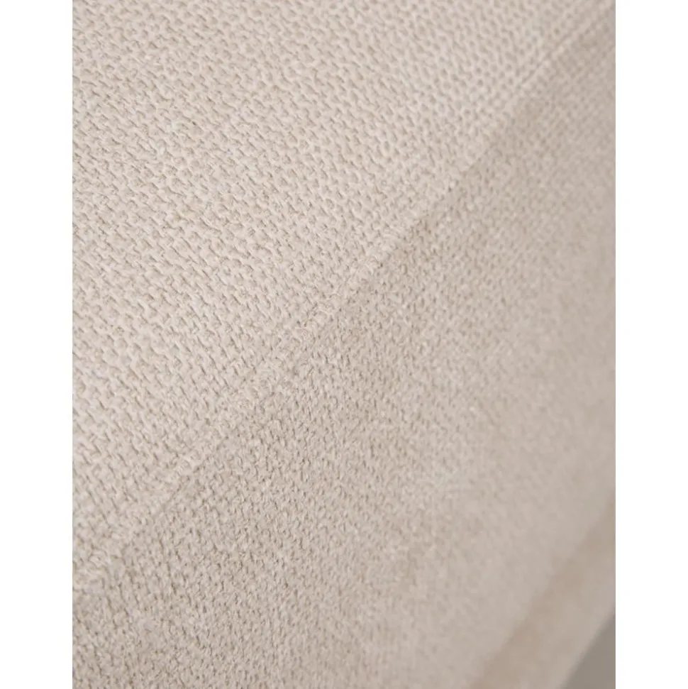 Poggiapiedi Da Divano In Tessuto Beige Jasmin