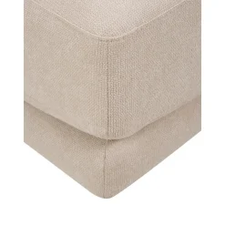 Poggiapiedi Da Divano In Tessuto Beige Jasmin