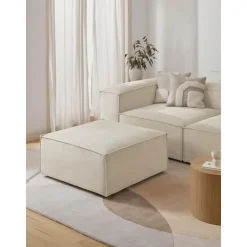 Poggiapiedi In Velluto A Coste Lennon