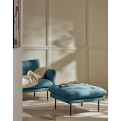 Poggiapiedi In Velluto Moby