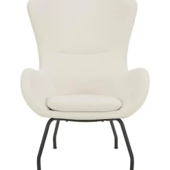 Poltrona Bergere Con Gambe In Metallo Wing