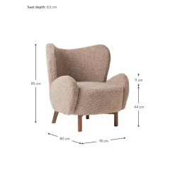 Poltrona Bergere In Teddy Kalia