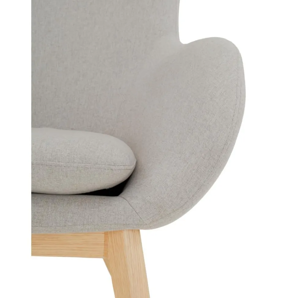 Poltrona Con Gambe In Legno Wing