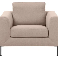 Poltrona Con Gambe In Metallo Cucita