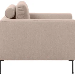 Poltrona Con Gambe In Metallo Cucita