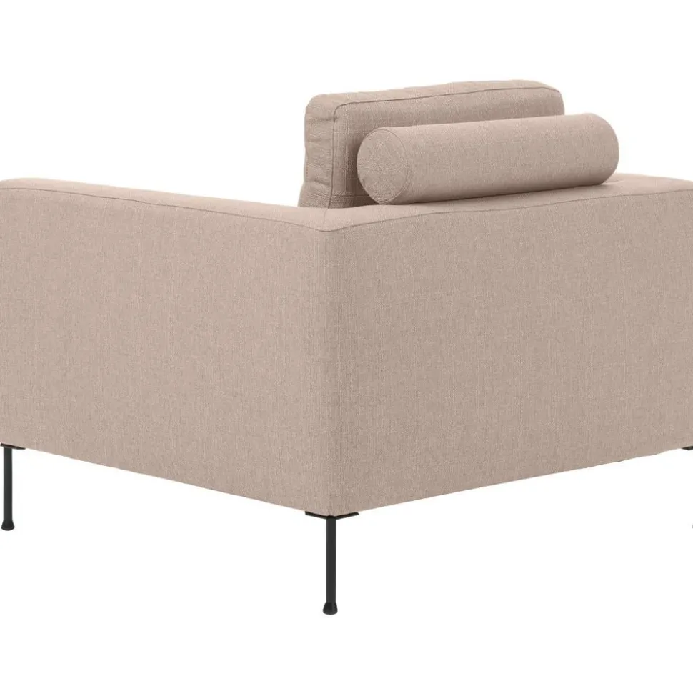 Poltrona Con Gambe In Metallo Cucita