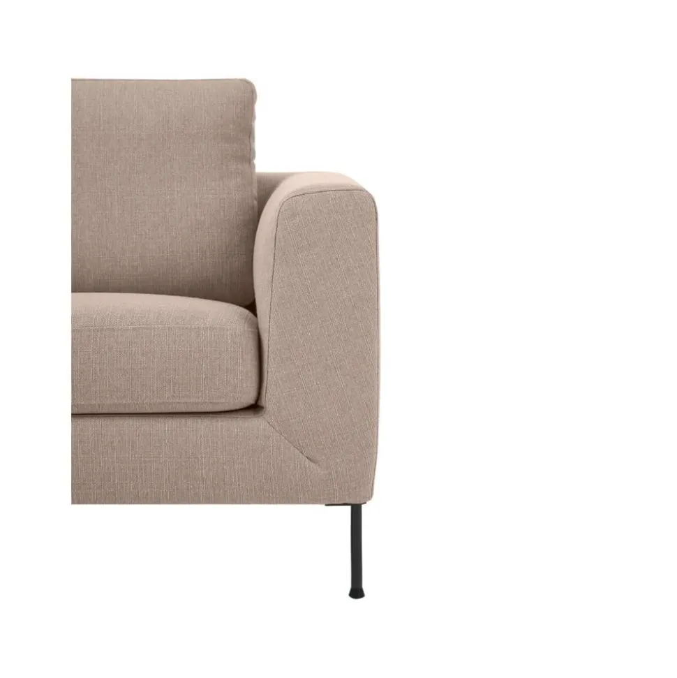 Poltrona Con Gambe In Metallo Cucita