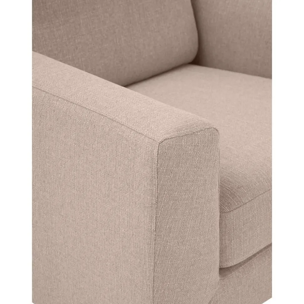 Poltrona Con Gambe In Metallo Cucita