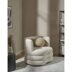 Poltrona Di Design In Tessuto Boucle Solomon