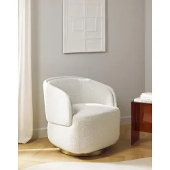 Poltrona Girevole In Boucle Irene