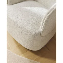 Poltrona Girevole In Boucle Irene