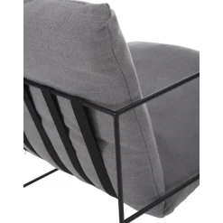 Poltrona Imbottita Con Struttura In Metallo Wayne