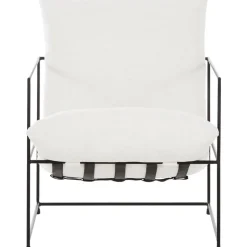 Poltrona Imbottita Con Struttura In Metallo Wayne