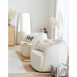 Poltrona In Tessuto Boucle Elodie