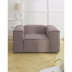 Poltrona In Velluto A Coste Lennon