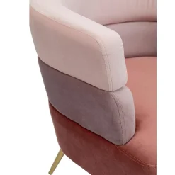 Poltrona In Velluto Di Design Retro Sandwich