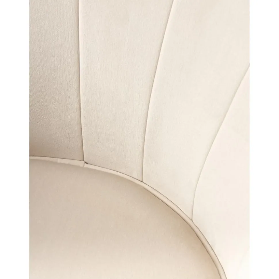 Poltrona In Velluto Oyster