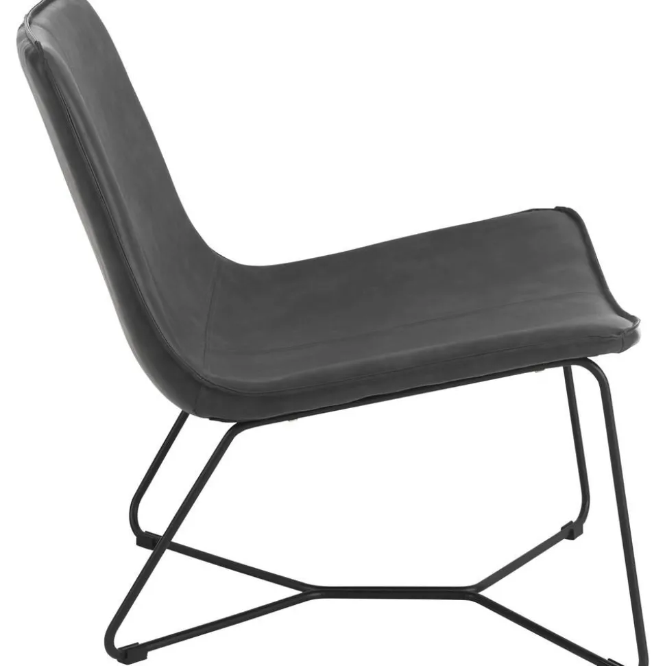 Poltrona Lounge In Similpelle Barrel