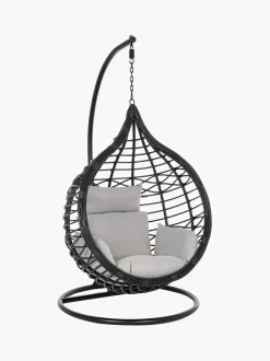 Poltrona Sospesa Color Nero Con Cuscini Torres