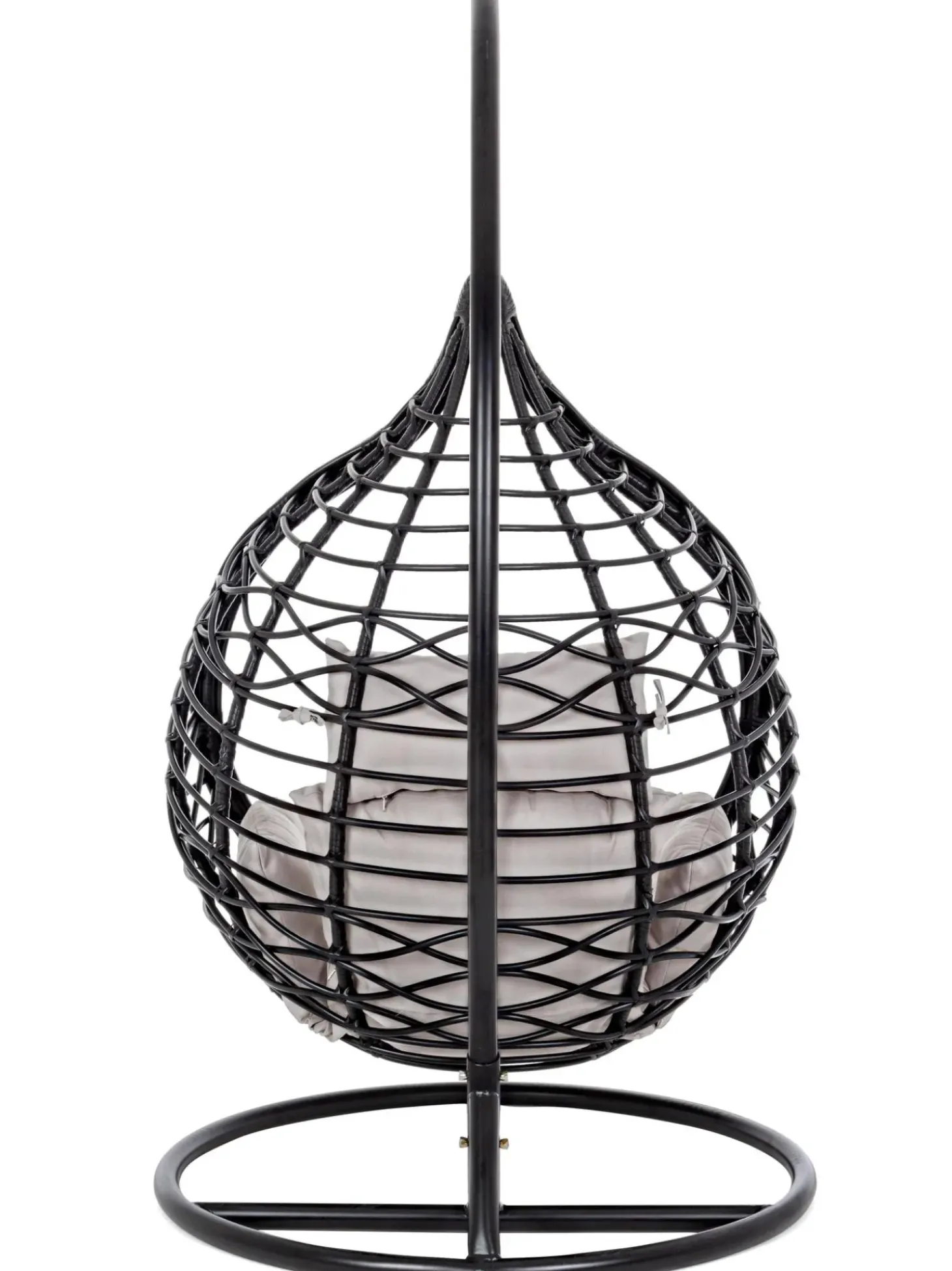 Poltrona Sospesa Color Nero Con Cuscini Torres